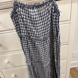 Rails Zuri Salor Navy Check Midi Dress